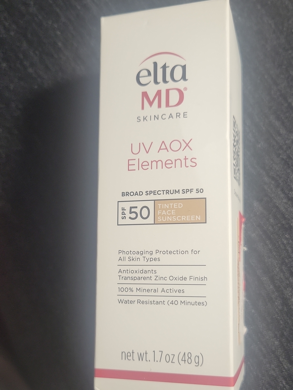 EltaMD UV AOX Elements Tinted Face Sunscreen SPF 50 - White & Pink